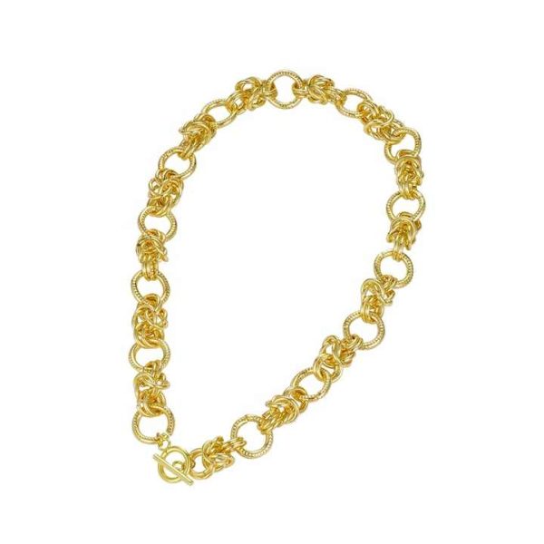 Custom Fashion Jewelry 18K Gold Plated Stainless Steel Chain and Acrylic Chunky Link Chain Hiphop Necklace for Women