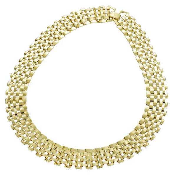 Custom Fashion Jewelry 18K Gold Plated Stainless Steel Chain and Acrylic Chunky Link Chain Hiphop Necklace for Women