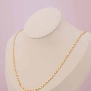Wholesale 14K Gold Plated Brass Figaro Chain Necklace for Men and Women