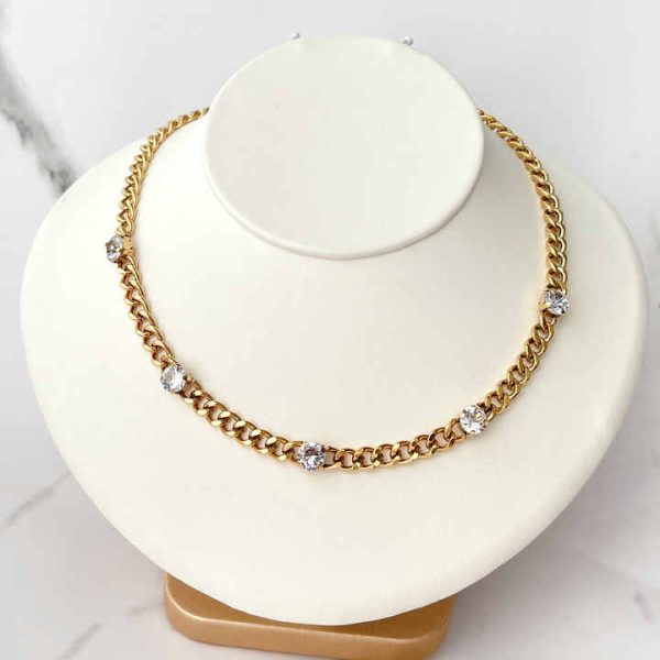 2022 Popular Jewelry Stainless Steel Cuban Chain Necklace