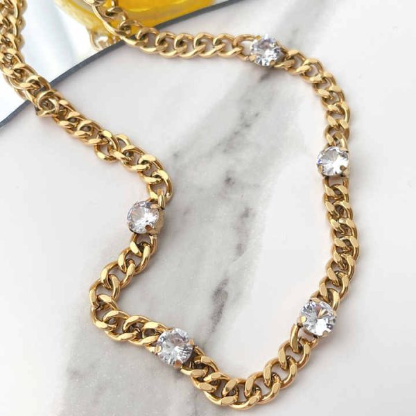 2022 Popular Jewelry Stainless Steel Cuban Chain Necklace