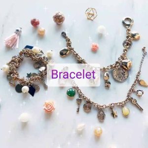 Trendy Zinc Alloy Charm Bracelet with Pearls and Beads, Antique Gold Plated, 7 Inches, Unisex Jewelry for Anniversary and Party Gifts