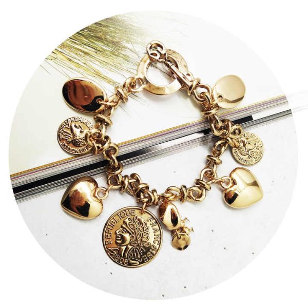 Fashion Bling Pearls Beads Mix Charms Bracelet