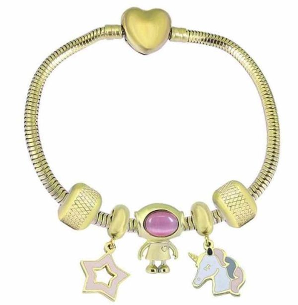 Gold Plated Handmade Bracelet Fashion unicorn Charm Bracelets