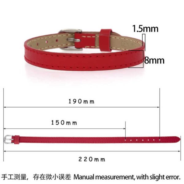 Fashion Genuine Real Leather Bracelet for Women Slide Letter Charms Wristband Jewelry Making DIY Pet Collar Keychain Women Gift