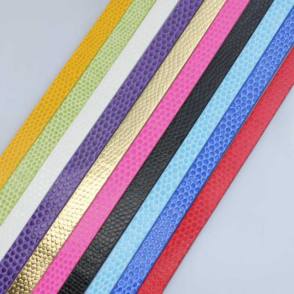 8mm Snake Skin PU Leather Strip 1 Meter Long Women's Fashion DIY Jewelry Bracelet Slide Charm Letters Bracelets Bangles Gifts