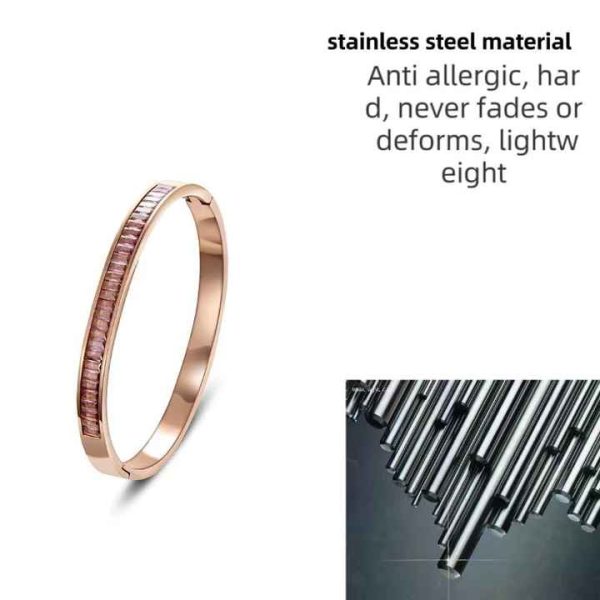 Hot Selling Titanium Steel Ins Style Bracelet for Women Ladies Rose Gold Wedding Party Gift Wholesale