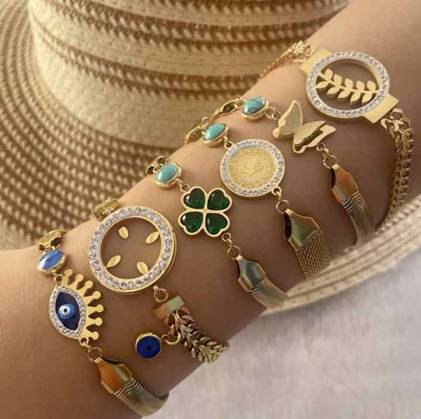 Stainless Steel Bracelet Bohemian Jewelry for Women Adjustable Bracelets Jewelry Retro