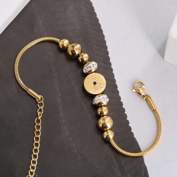 Gold Plated Cute Tiny Charm Dainty Chain Handmade Fashion Jewelry Bracelet for Women