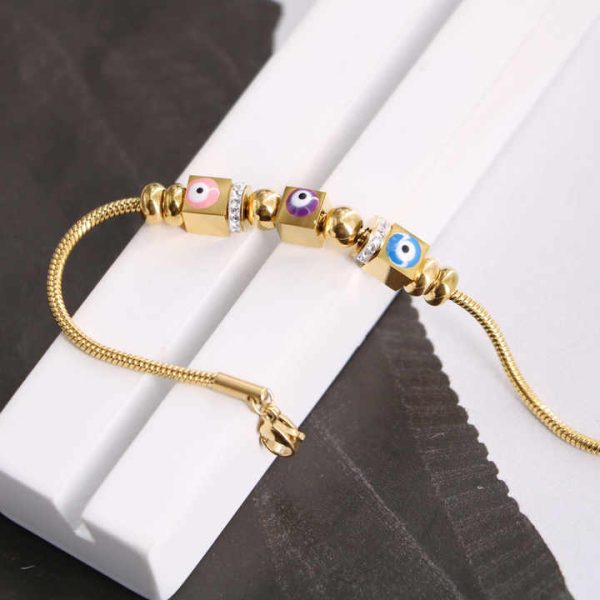 Gold Plated Cute Tiny Charm Dainty Chain Handmade Fashion Jewelry Bracelet for Women