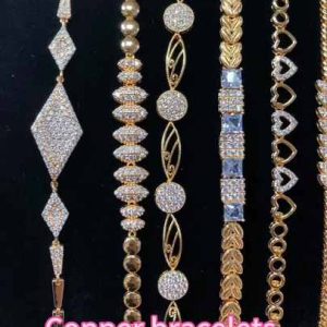 18K Gold Plated Brass Zircon Charm Bracelet for Women - Cute Luxury Jewelry Gift for Anniversary, Wedding, Party