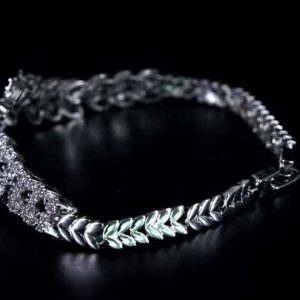 Trendy Women's Charm Bracelet | Brass Jewelry with Zircon Stones & Platinum Plating