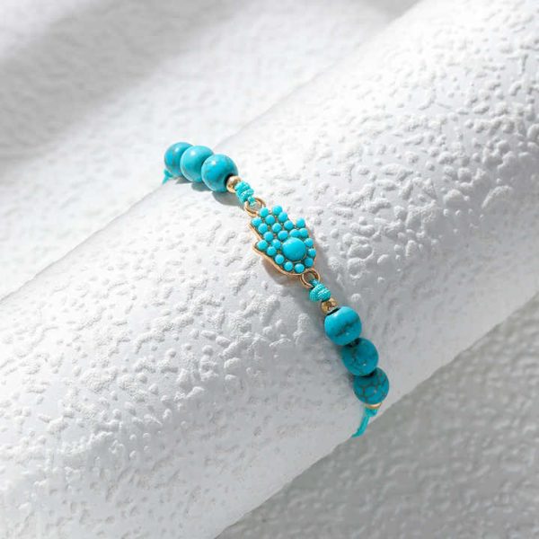 Bohemia Turquoise Fashion Bracelets Handmade Gold-Plated Turtle Butterfly Heart Charms Beaded Beach Jewelry