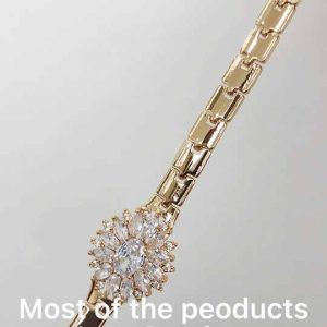 Trendy 18K Gold Plated Butterfly Clover Charm Bracelet with Zircon Stones for Women - Brass Fashion Jewelry