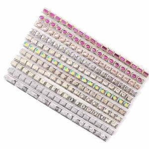 High Polished Stainless Steel Charm Bracelet for Women - 9MM Geometric Pattern Fashion Jewelry for Anniversary Gifts