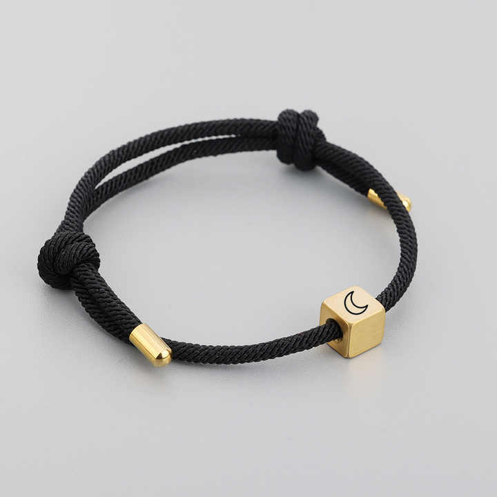 Adjustable Waterproof DIY Women's Fashion Charm Bracelet Popular Customizable Leather Friendship Bracelet with Square Laser Logo