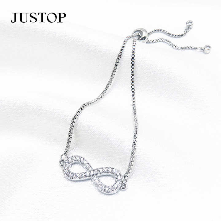 Hip-hop Fashion Women's Copper Silver Accessories Geometric Charms Bracelet Jewelry for Gift
