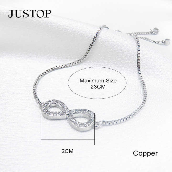 Hip-hop Fashion Women's Copper Silver Accessories Geometric Charms Bracelet Jewelry for Gift