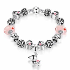 Minimalist Animal Charm Bracelet for Women with Crystal Rhinestone Trendy European Style Jewelry