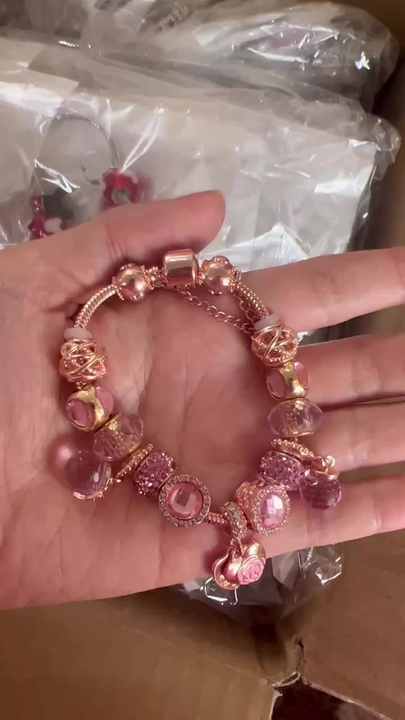 Cute Alloy Charm Bracelet with Shiny Rhinestones, Unisex Jewelry Gift for Anniversary, Various Designs