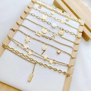 Trendy Adjustable Stainless Steel Cuff Bracelet for Women and Men - Gift Party Jewelry in Gold Silver Rose Gold Black