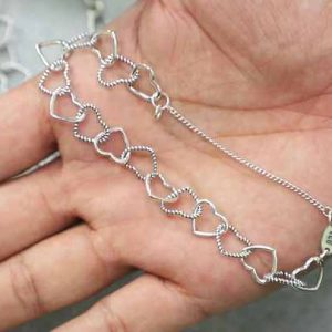 Trendy Retro 925 Sterling Silver Unisex Charm Bracelet with Zircon for Gifts and Parties