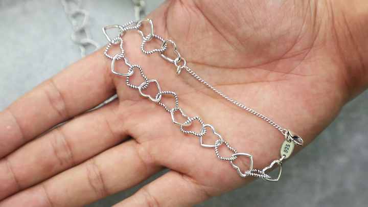 Trendy Retro 925 Sterling Silver Unisex Charm Bracelet with Zircon for Gifts and Parties