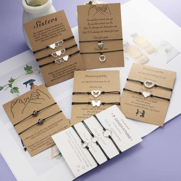 Stainless Steel Heart and Butterfly Couple Charm Bracelet for Women Men Friendship Family, Adjustable Gift Jewelry for Anniversary Wedding Christmas