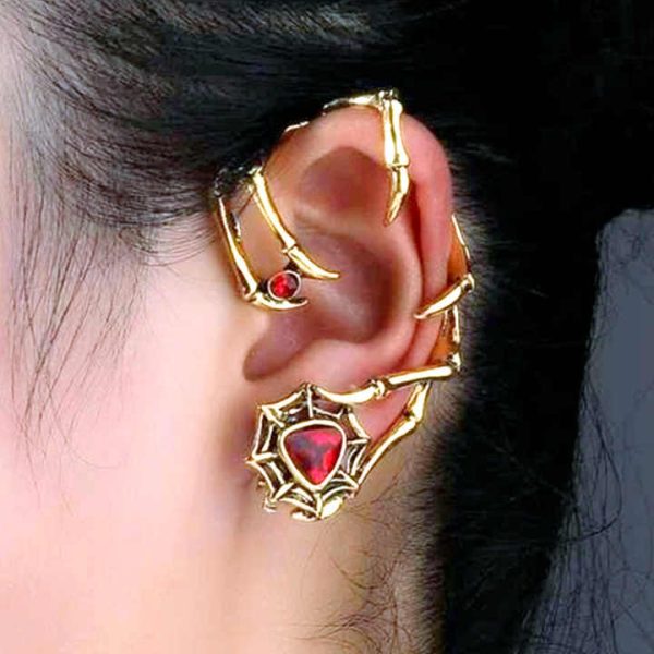 Fashion Punk Dark Ear Cuff Magic Claw Earring Old Personality Exaggerated Cool Earrings for Women