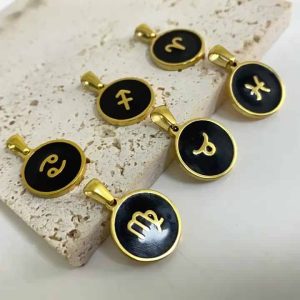 Cute Stainless Steel C-Shape Statement Earrings with Colorful Natural Stones and 18K Gold Plating