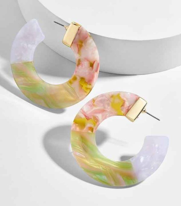 New Arrival Resin Earring New Look Stylish Girls Resin Earring Hot Sale Wholesale Fashion Personality Jewelry Resin Earring