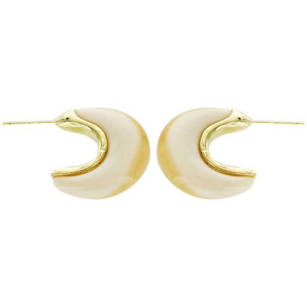 Resin and Brass Earring Rosebud Big Gold Filled Earings Sets Women Jewelry for Party Ware Items and Sale
