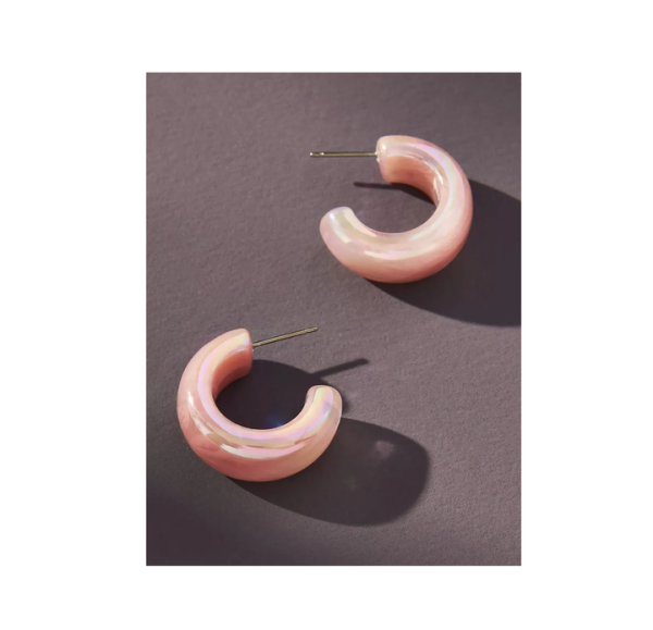 Resin and Brass Earring Rosebud Big Gold Filled Earings Sets Women Jewelry for Party Ware Items and Sale