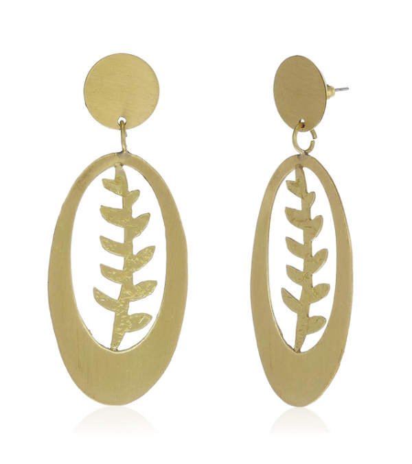 High Quality Factory Brass Earring Women Fashion Bar Design Studs Brass Earring and India Handicraft