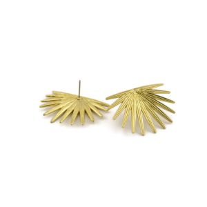 Fashion Vintage Brass Earring Statement Gold Plated Stainless Steel Women Hoop with Party Ware Use for Hot Sale