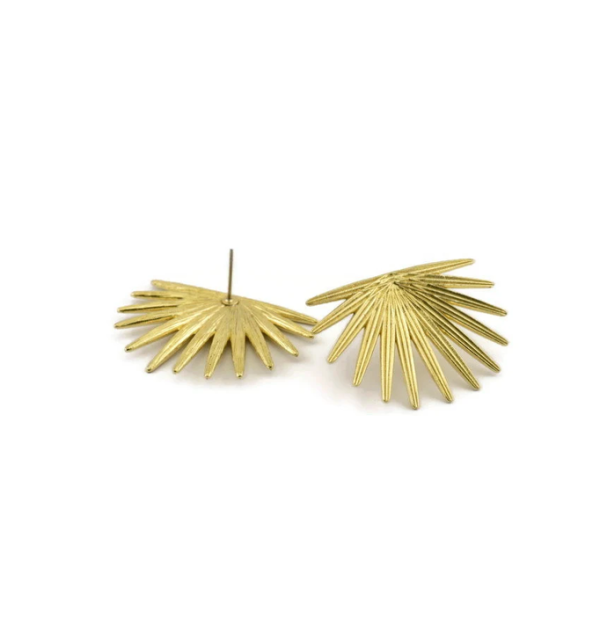 Fashion Vintage Brass Earring Statement Gold Plated Stainless Steel Women Hoop with Party Ware Use for Hot Sale