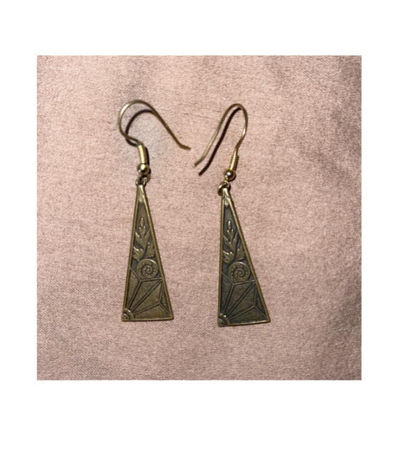 Fashion Vintage Brass Earring Statement Gold Plated Stainless Steel Women Hoop with Party Ware Use for Hot Sale