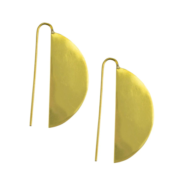 Fashion Vintage Brass Earring Statement Gold Plated Stainless Steel Women Hoop with Party Ware Use for Hot Sale
