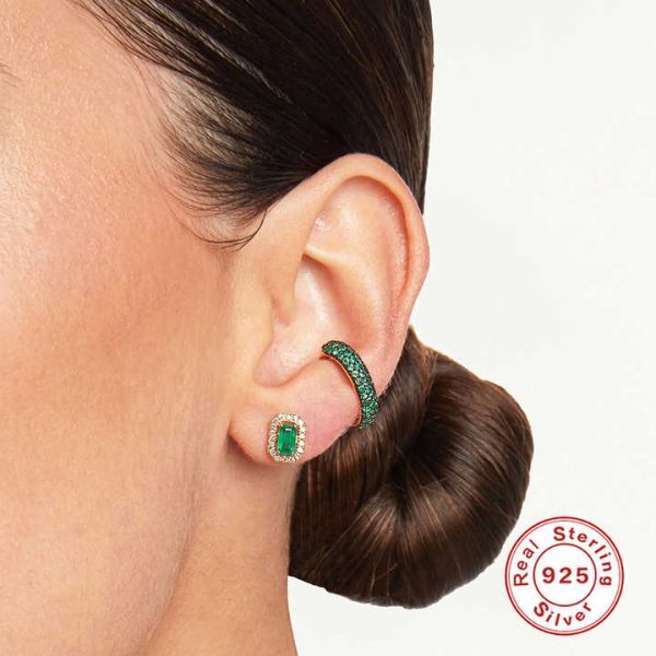 Ins Hot Popularly Gun Black Ear Clips Statement Tassel Silver 925 Sterling Silver Korean Earrings