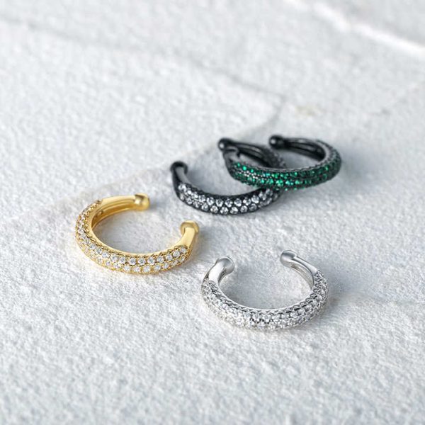 Ins Hot Popularly Gun Black Ear Clips Statement Tassel Silver 925 Sterling Silver Korean Earrings