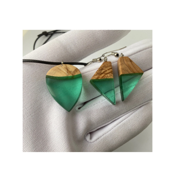 Fashion Simple Wooden and Resin Earrings Rectangular Pendant Creative Drop Earrings for Women Pictures