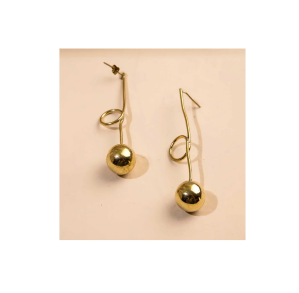Classic Brass Earring Fashion Hot Sale Women Gold Jewelry Hammered African Brass Hoop Drop Earrings Hot Sale