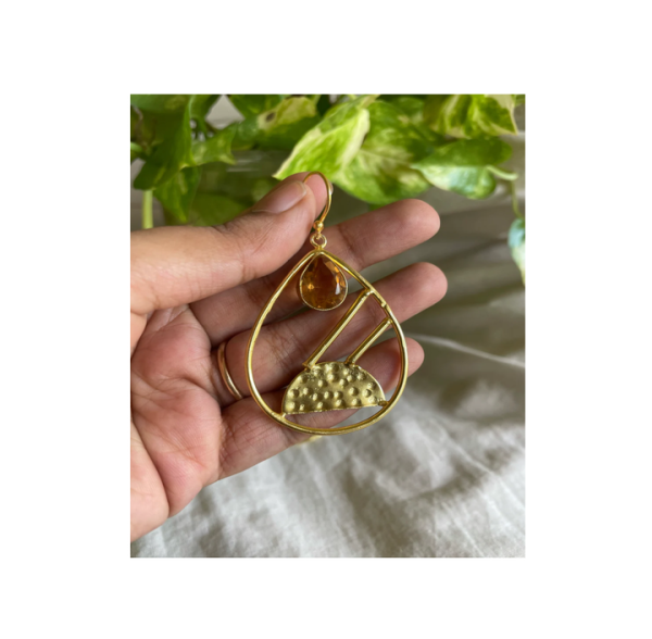 Classic Brass Earring Fashion Hot Sale Women Gold Jewelry Hammered African Brass Hoop Drop Earrings Hot Sale