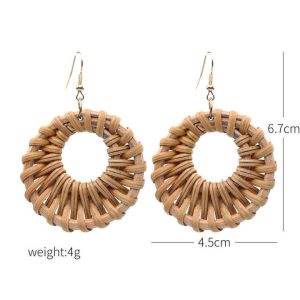 Vintage Boho Statement Cuff Earrings for Women - Alloy Crystal Rhinestone Handmade Jewelry