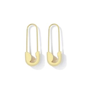 1 Pair Trend Women's Simplicity Safety Pin Earrings Personalized Temperament Paperclip Cartilage Earrings Fashion Jewelry