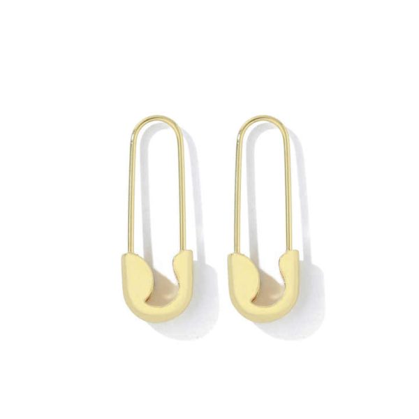 1 Pair Trend Women's Simplicity Safety Pin Earrings Personalized Temperament Paperclip Cartilage Earrings Fashion Jewelry