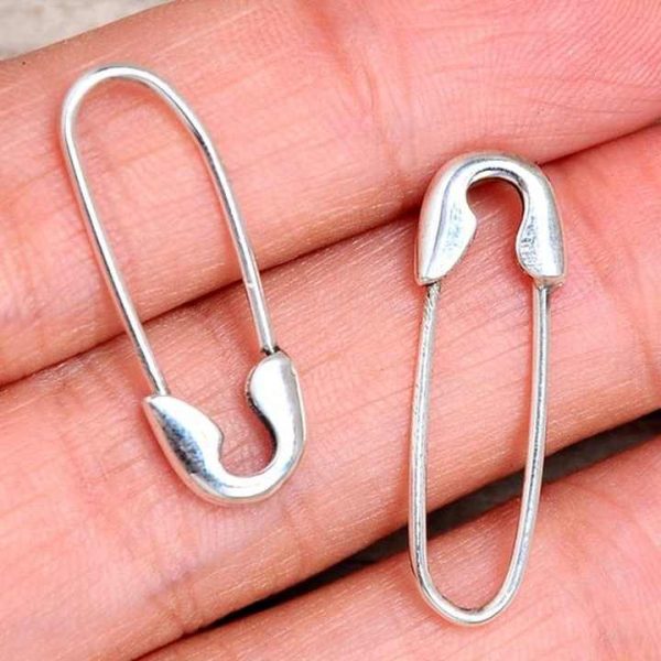 1 Pair Trend Women's Simplicity Safety Pin Earrings Personalized Temperament Paperclip Cartilage Earrings Fashion Jewelry