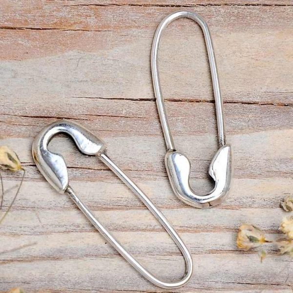 1 Pair Trend Women's Simplicity Safety Pin Earrings Personalized Temperament Paperclip Cartilage Earrings Fashion Jewelry
