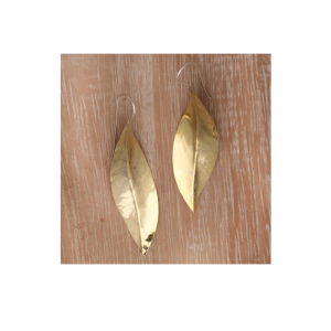 Brass Hoop Earrings for Women Jewelry for Leaf Design Piece for Customized Size Cheap Price
