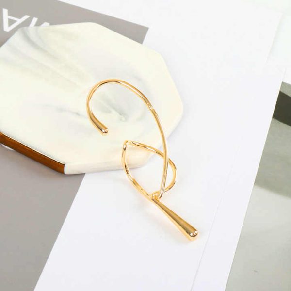 Trendy Ear Clip Gold Silver Color Metal Geometric Irregular Ear Cuff Women Fashion Jewelry Accessories No Piercing Ear Jewelry